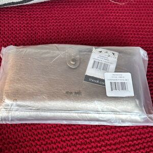 The Sak leather Pyrite Met redwood  Metallic Wallet purse crossbody wristlet